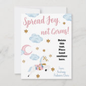 喜びではなく細菌の子供の手サニタイザギフトカード カード (正面)