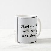 喜びで一日を始めなさい コーヒーマグカップ (正面右)