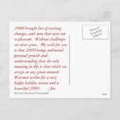 喜びとは私が… シーズンポストカード (裏面)