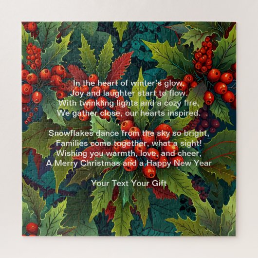 喜びとクリスマスの季節魔法 ジグソーパズル (縦)