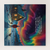 喜びとクリスマスの季節魔法 ジグソーパズル (横)