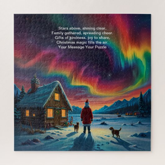 喜びとクリスマスの季節魔法 ジグソーパズル (縦)