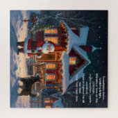 喜びとクリスマスの季節魔法 ジグソーパズル (横)