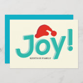 喜びとサンタハット シーズンカード (正面/裏面)