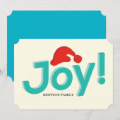 喜びとサンタハット シーズンカード (正面/裏面)