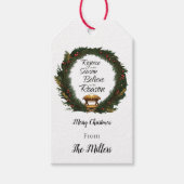 喜びと信じ出生パーソナライズされた ギフトタグ (正面)