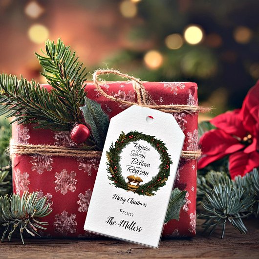 喜びと信じ出生パーソナライズされた ギフトタグ