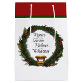 喜びと信じ出生 ミディアムペーパーバッグ (裏面)