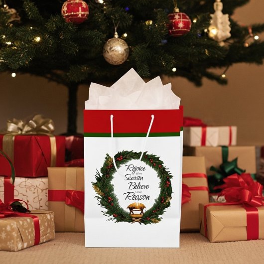 喜びと信じ出生 ミディアムペーパーバッグ