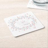 喜びと出て行く – Isaiah 55:12 スクエアペーパーコースター (アングル)