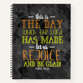 喜びと喜びのタイポグラフィ聖書の聖句モダン ノートブック