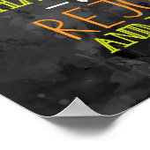 喜びと喜びのタイポグラフィ聖書の聖句モダン ポスター (角)