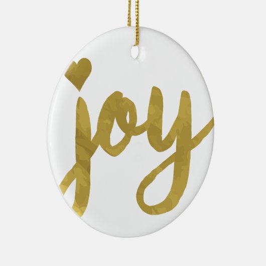 喜びと喜び喜び得と金ゴールドアート セラミックオーナメント (右)