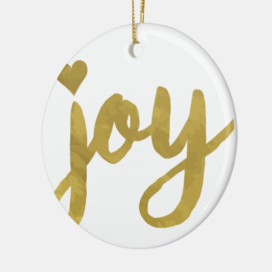 喜びと喜び喜び得と金ゴールドアート セラミックオーナメント (左)