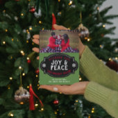 喜びと平和のホリデー家族チョークボードバナー シーズンカード