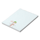 喜びと平和 |かわいい雪だるまクリスマス ノートパッド (回転)