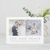 喜びと平和 | モダンクリスマスの写真 シーズンカード (スタンド正面)
