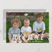 喜びと平穏のホリデーカード シーズンカード (正面/裏面)