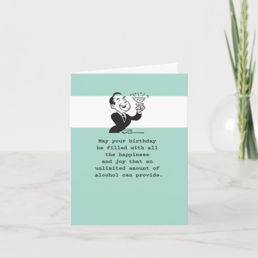 喜びと幸福のアルコールが提供できる カード (正面)