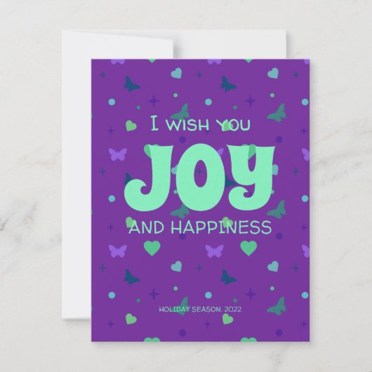喜びと幸福の紫の緑 シーズンカード (正面)
