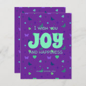 喜びと幸福の紫の緑 シーズンカード (正面/裏面)