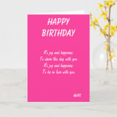 喜びと幸福 – 妻の誕生日カード カード (黄色い花)