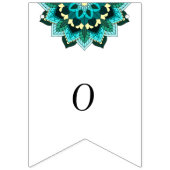 喜びと幸福!水色の曼荼羅 バンティングフラッグ (第2の旗)