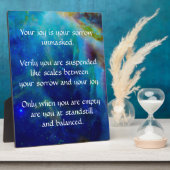 喜びと悲しみの上のカフリル・ジブラン フォトプラーク (側面)