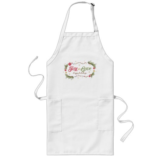 喜びと愛の幸せな休日 ロングエプロン (正面)