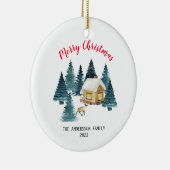 喜びと愛祝でクリスマスを楽しむ セラミックオーナメント (右)