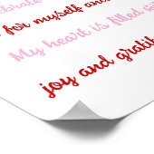 喜びと感謝を愛する ポスター (角)