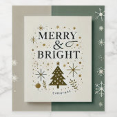 喜びと明るい希望でいっぱいのクリスマスラベル ワインラベル (シングルラベル)