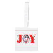 喜びと果実ハッピーホリデーズクリスマスフォト キューブオーナメント (正面)