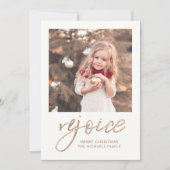 喜びと歓喜のクリーム色のルースト写真 シーズンカード (正面)