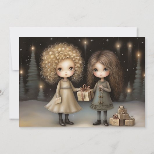 喜びと温もりを抱擁する：心からのクリスマス シーズンカード (正面)