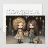 喜びと温もりを抱擁する：心からのクリスマス シーズンカード (正面/裏面)