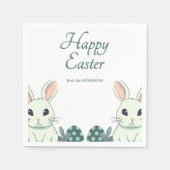 "喜びと祝：イースターがあなたを願う" スタンダードカクテルナプキン (正面)