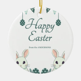 "喜びと祝：イースターがあなたを願う" セラミックオーナメント