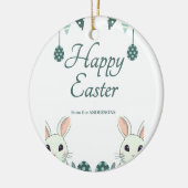 "喜びと祝:イースターがあなたを願う" セラミックオーナメント (左)