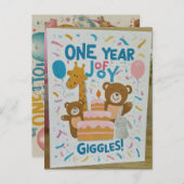 「喜びと笑いの一年」 ポストカード (正面/裏面)