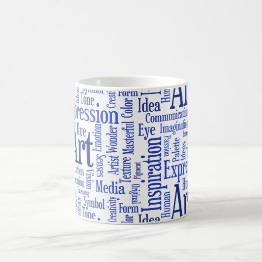 喜びと芸術的クリエイティブ表現 コーヒーマグカップ (中央)