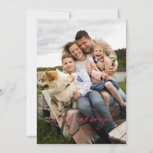 喜びと輝きのシンプルなホリデーカード 招待状 (正面)