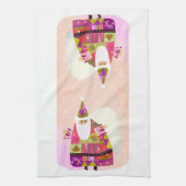 喜びにあふれたサンタキッチンティータオル キッチンタオル (縦)
