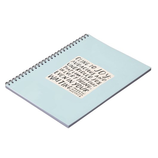 「喜びにしがみつく」ノート ノートブック (左側)