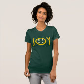 喜びによってインスパイア顔のティー Tシャツ (正面フル)