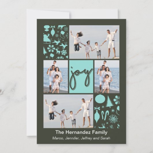 喜びによって分類されるクリスマスパターン休日の写真カード シーズンカード (正面)
