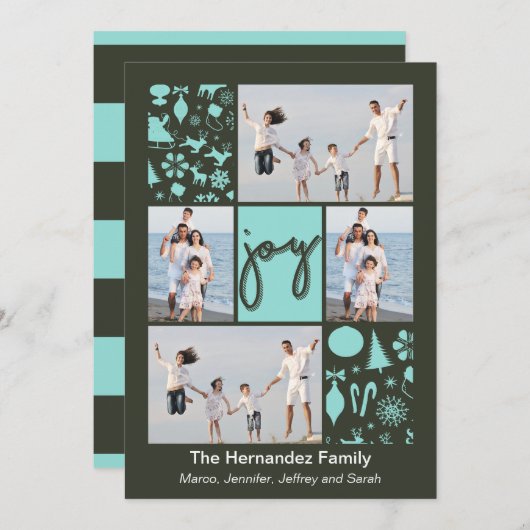喜びによって分類されるクリスマスパターン休日の写真カード シーズンカード (正面/裏面)