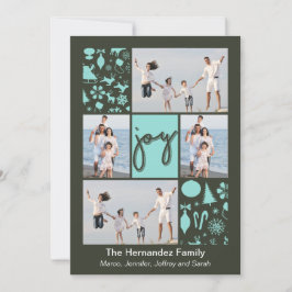 喜びによって分類されるクリスマスパターン休日の写真カード シーズンカード