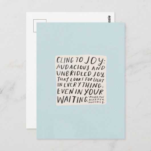 喜びに固執 – ポストカード (正面/裏面)