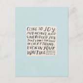 喜びに固執 – ポストカード (正面)